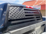 Matte Black American Flag's custom vinyl sticker project